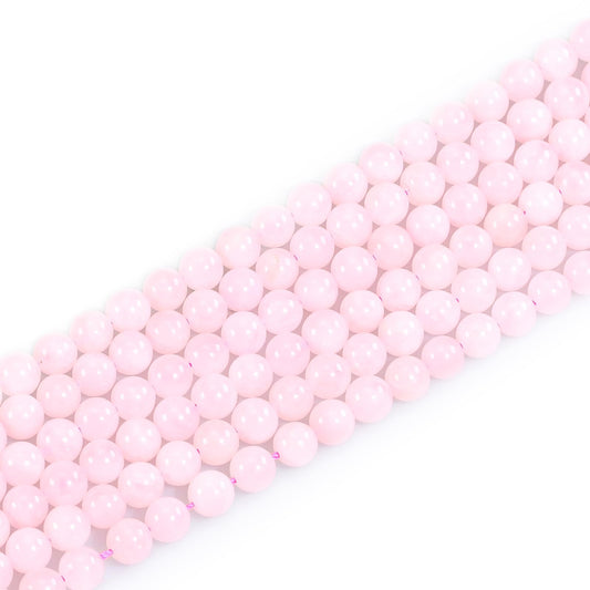 6mm Natural Gemstone Round Loose Beads for Jewelry Making Pink Crystal Rose Quartz Stone Beads for Bracelets Necklace Earrings Making Supplies (60-62pcs/Strand)