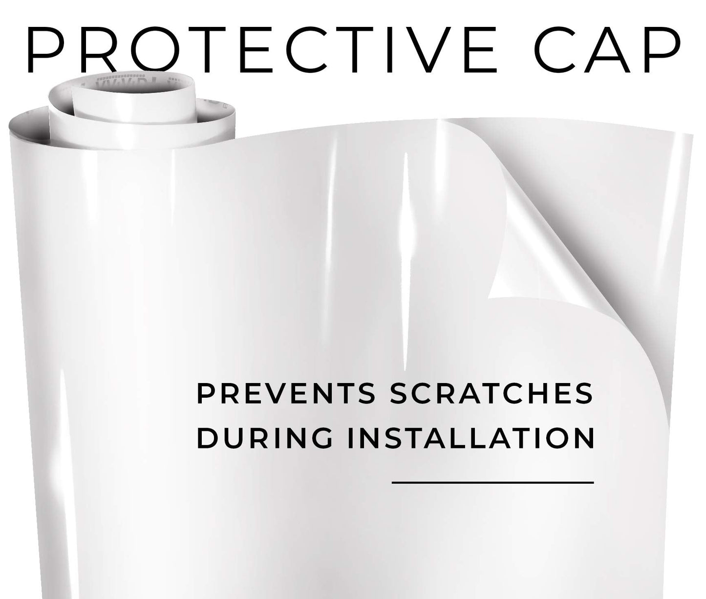 VViViD+ Ultra Gloss Premium Vinyl Car Wrap Film (50ft x 5ft, Gloss White)