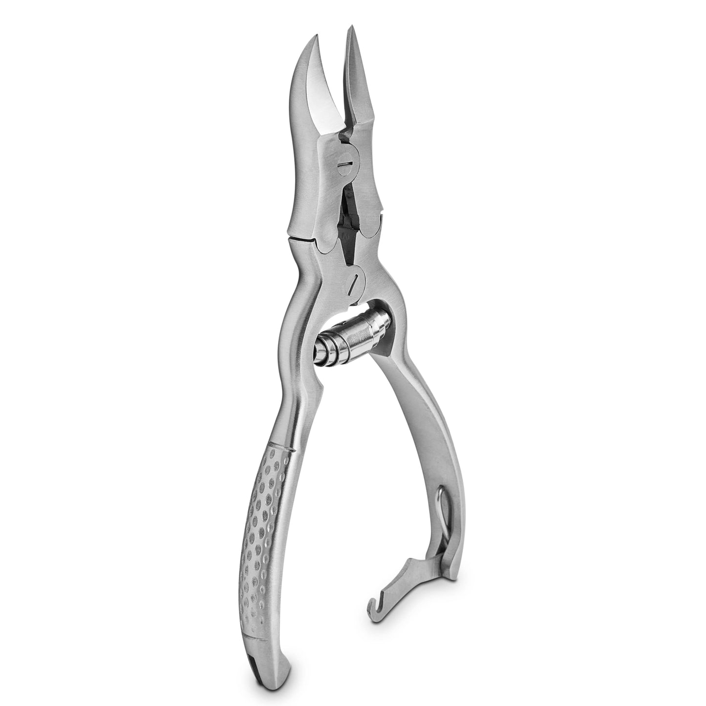 By MILLY High Carbon Steel Professional Nail Clippers for Seniors & Podiatrist Toenail Clippers | Hammer Forged to Trim Thick or Hard Toenails | Heavy Duty Toenail Clippers for Thick Toenails (Silver)