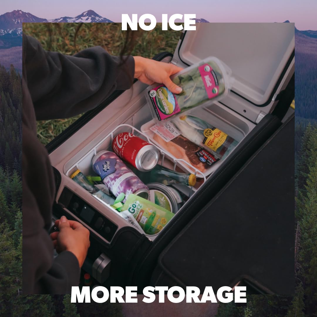 Dometic CFX3 35 Portable Refrigerator and Freezer - 36L - Powered by AC/DC or Solar Portable Refrigerator, Smokey Gray