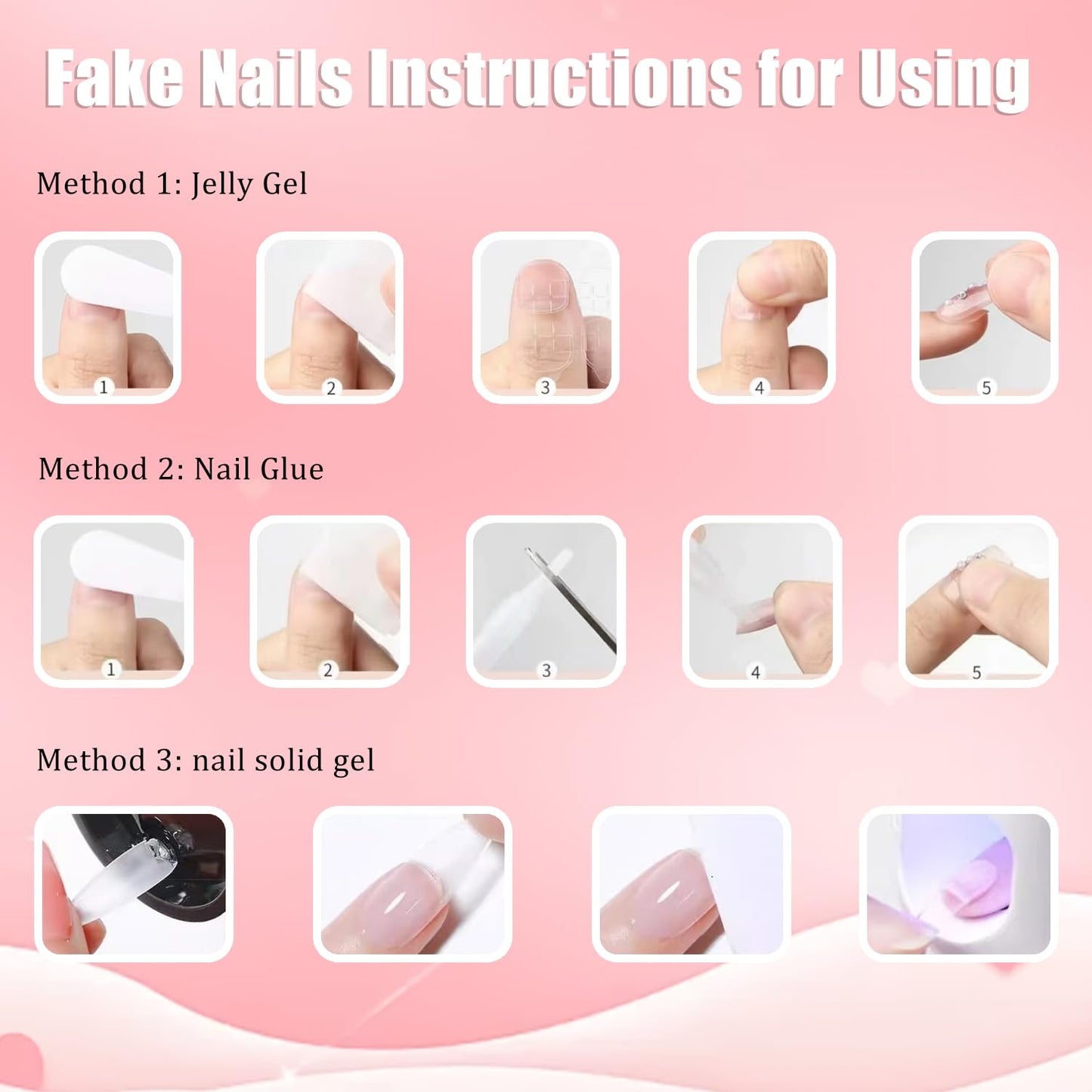 Handmade Press on Nails Medium Almond Fake Nails with 3D Flower Diamond Designs French Tip False Nail Spring Summer Acrylic Nails Dark Red Full Cover Glue on Nail for Women Nail Decor（Size S）