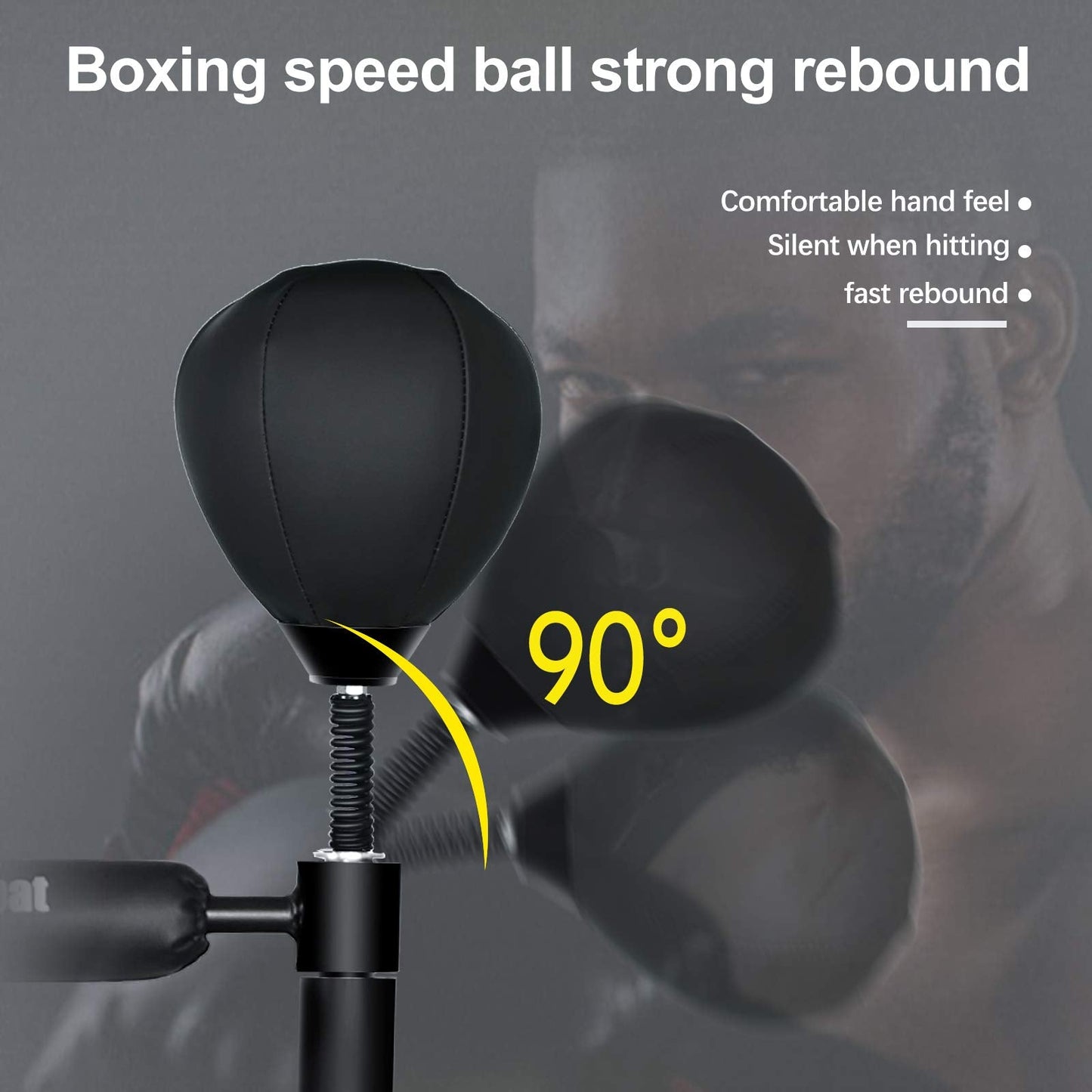 INNOLIFE Boxing Spinning Bar Heavy Duty Punching Speed Reflex Skills Training Free Standing Adjustable Height from 54"-71"