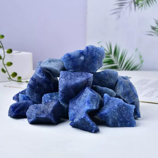 1LB Natural Blue Aventurine Raw Healing Crystals, Energy Stones for Meditation, Reiki, Chakra Balancing, Home Décor and Spiritual Gifts (10-30mm)