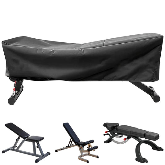 Weight Bench Cover 50" – Waterproof 190T Silver-Coated Polyester Taffeta Workout Bench Cover with Drawstring, Exercise Equipment Protective Cover for Indoor Outdoor Use