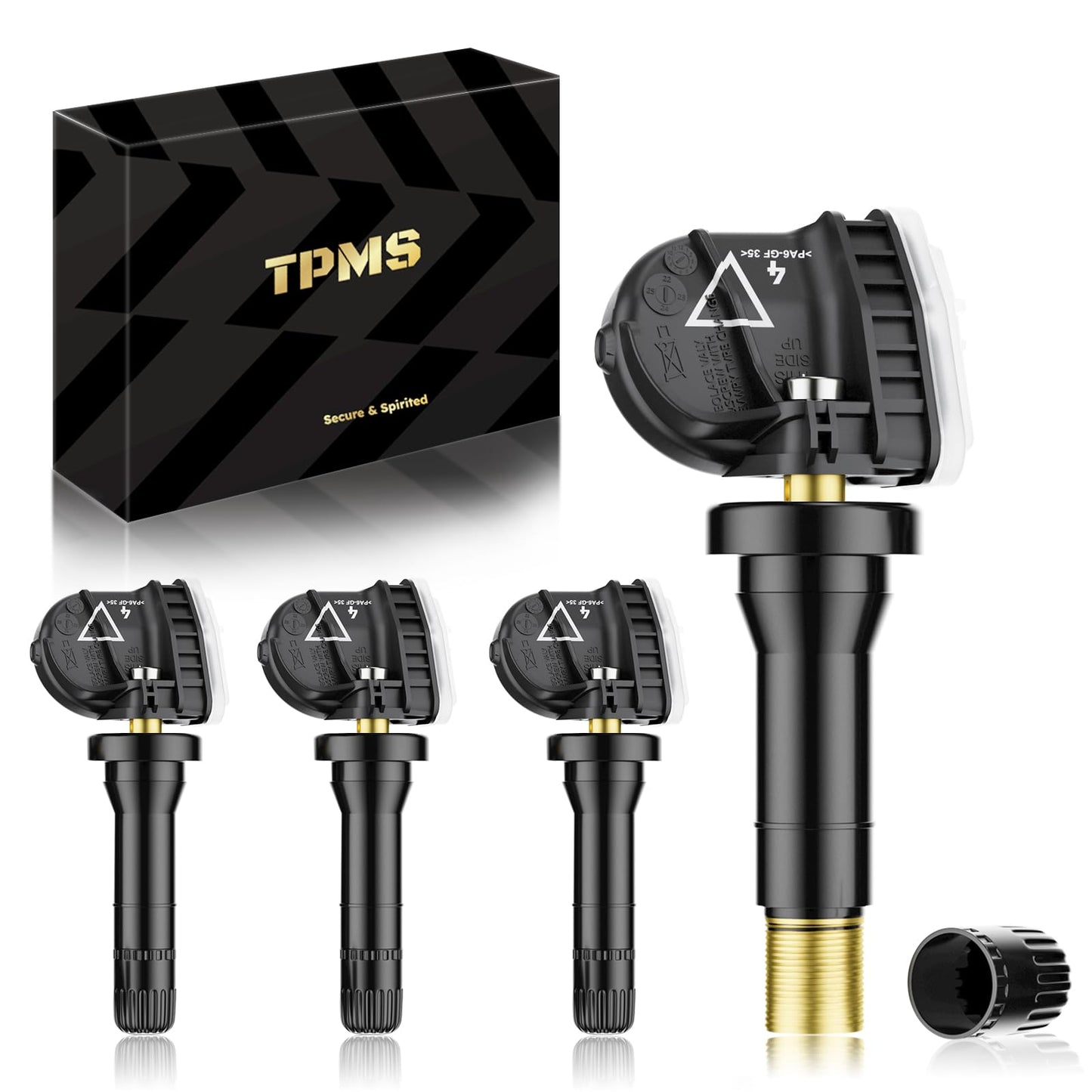 PUMBOAT TPMS 433Mhz GM Tire Pressure Monitoring Sensor Fit for:-Chevy Silverado 1500 2500 3500（19-22）|Traverse（16-22）|Blazer（19-22）|-GMC Sierra 1500（19-20）|Sierra HD（19-22）|OE#13598773 Kit (4 PCS)