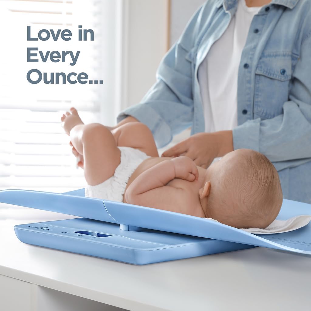 Medical King Digital Baby Scale - Multi-Function Infant & Toddler Scale, Collapsible Tray, 4 Modes, Backlit LCD, Auto-Off, 200 lbs Max (MK7064)