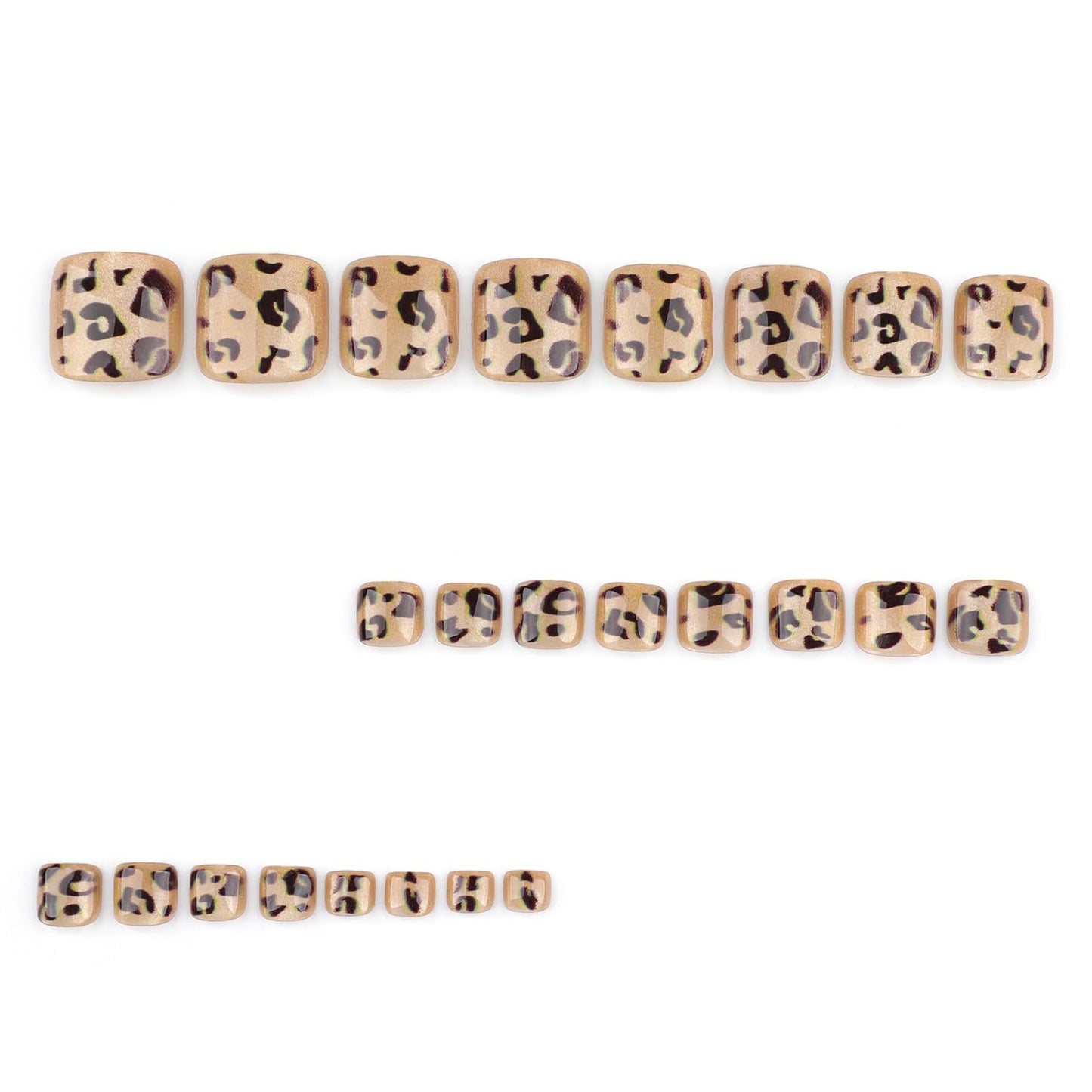 FIEONCIY Press on Toenails with Designs Acrylic Fake Nails for Toe Artificial False Nails with Charms Glue on Toe Nails for Spring Summer Stick on Toenails for Women Girls(JP3704)