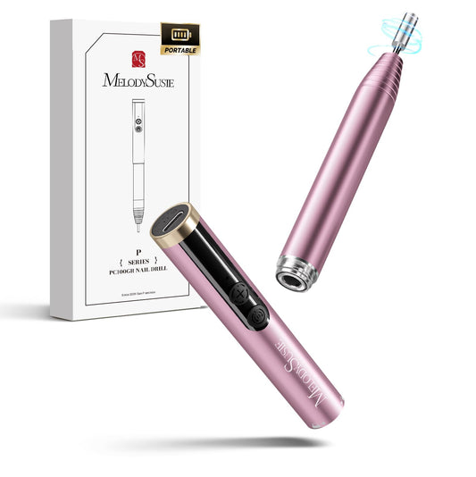 MelodySusie PocketNail Pen-Shaped Cordless Modular Nail Drill, PC100GR 20000RPM Slim Portable Rechargeable Electric File for Manicure Pedicure Nail Care, Shaping & Gel Removal at Home for Beginners