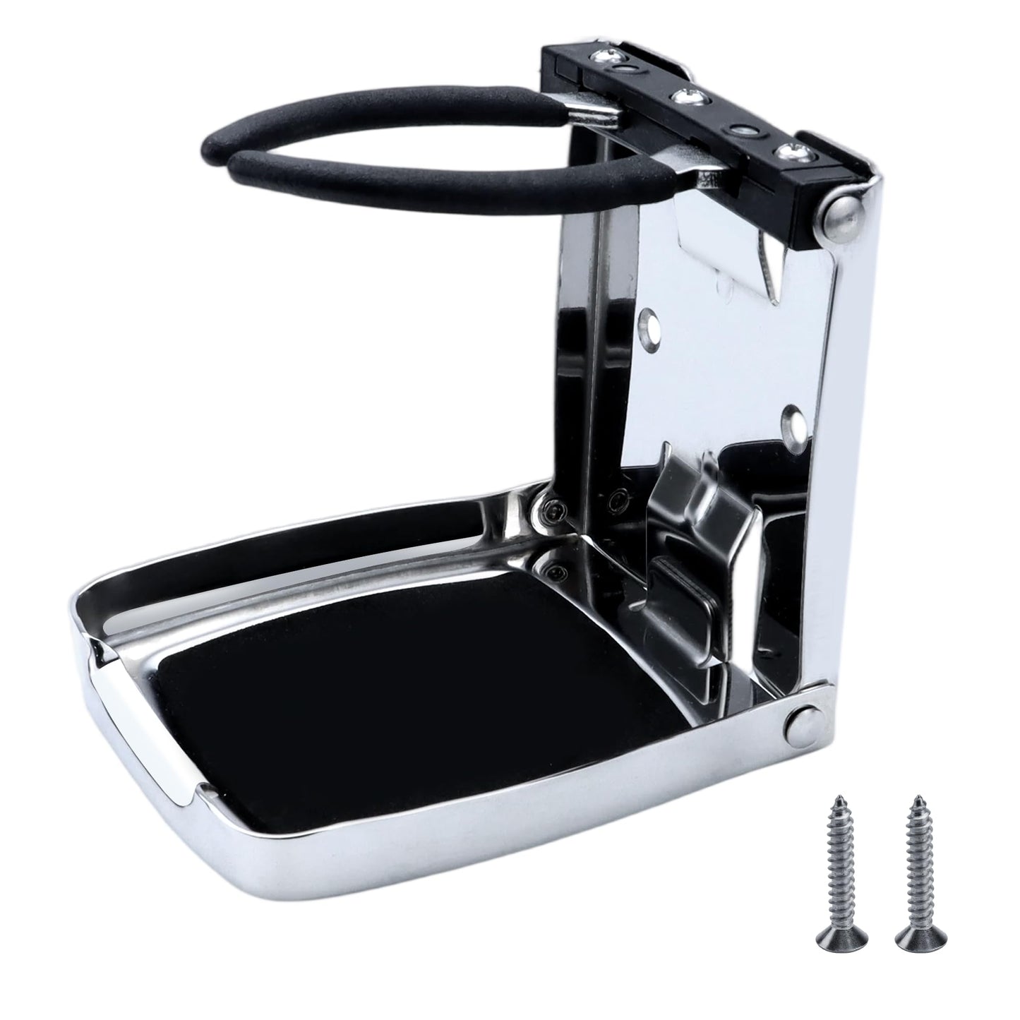 YANYUCB 304 Stainless Steel Adjustable Folding Cup Holders,Boat Drink Cup Holder,Folding Wall Car Desk Cup Holder for Trucks,RVs,Vans,Boats,Campers,Caravans(1 Pack)