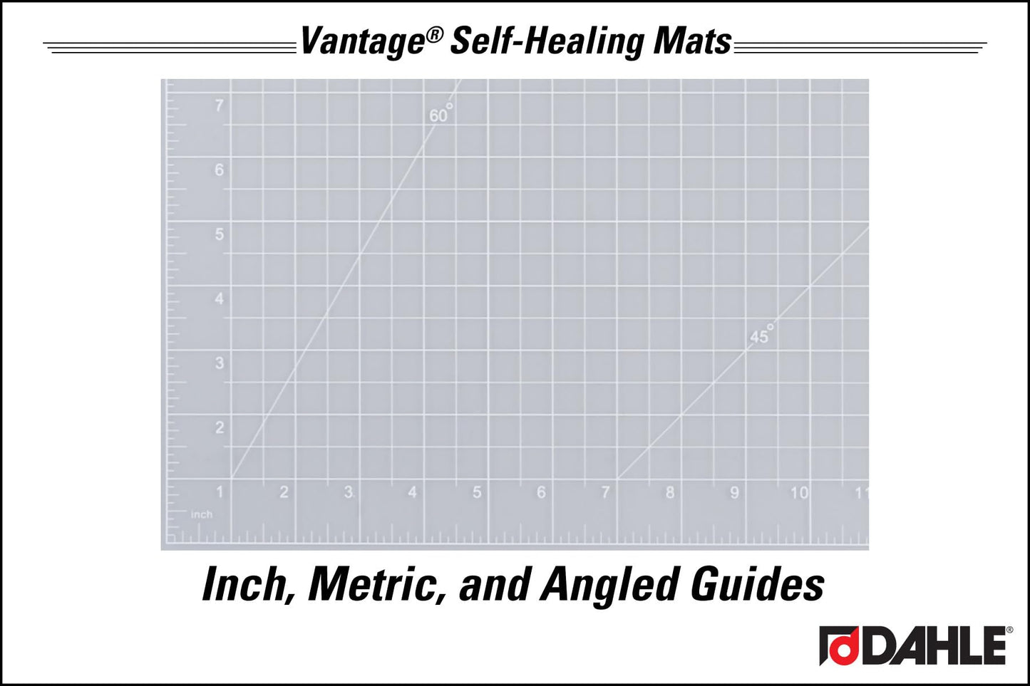 Dahle Vantage 10684 See-Through Premium Self-Healing Cutting Mat, 36"x48", 1/2" Grid, 5 Layers for Max Healing, Perfect for Crafts & Sewing, Clear