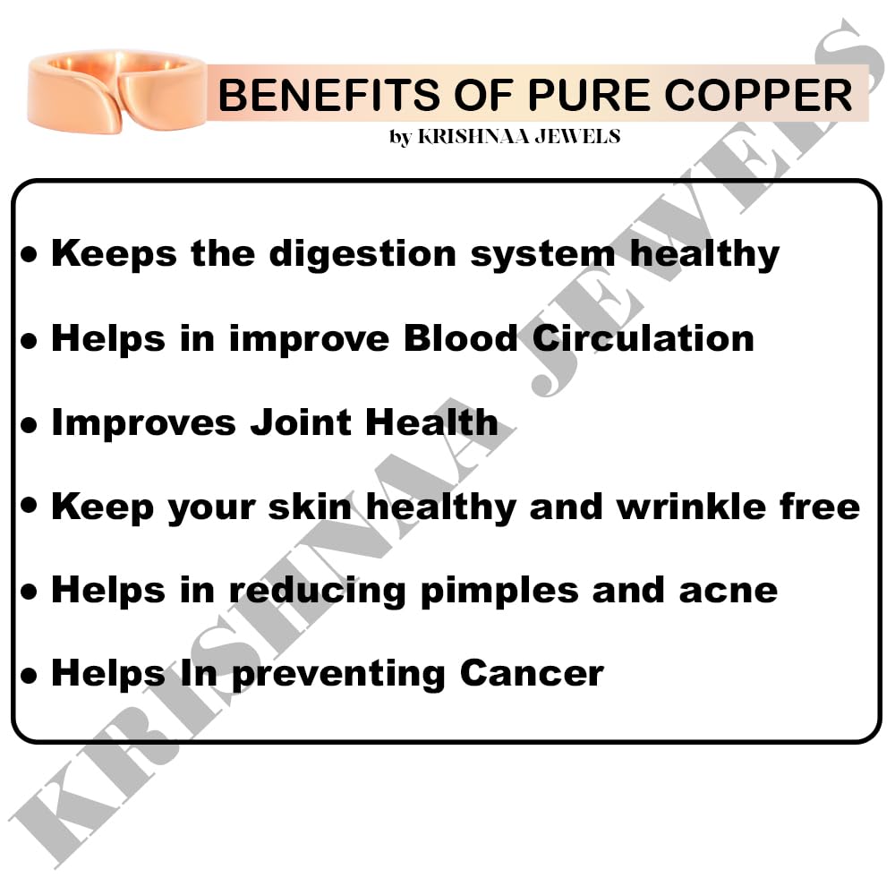 Krishnaa Jewels Pure Copper Braided Twist Eternity HandCrafted Ring Gift Jewelry for Men and Women (4.5)