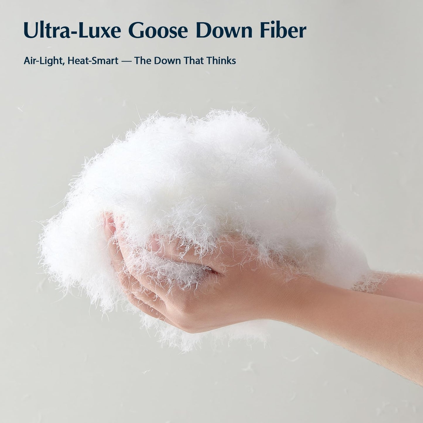 Pacific Coast Goose Feather Down Fiber Comforters King Size, Extra Fluffy White Duvet Insert, Ultra-Soft, Breathable, All Season Hotel Luxury Bedding Comforters, 8 Corner & Center Loops (106"x90")
