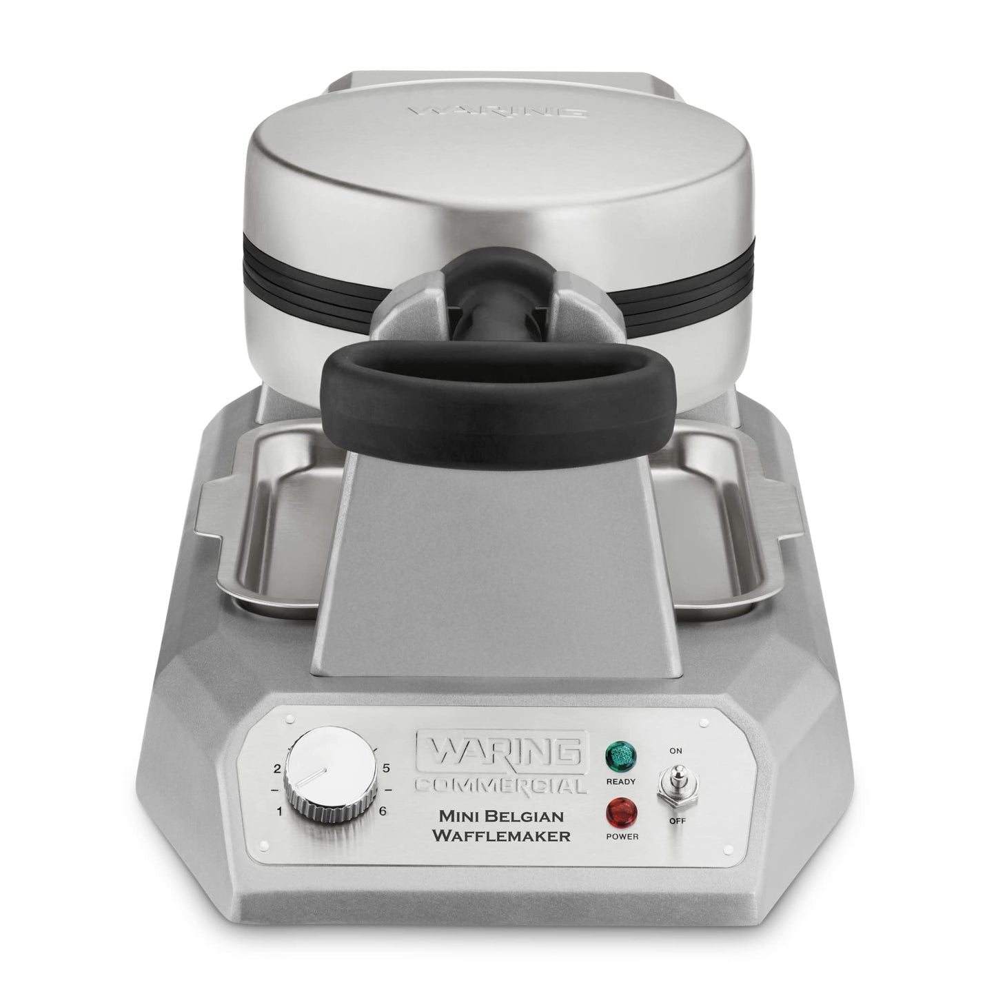 Waring Commercial WMB400X Single Mini Belgian Waffle Maker w/Cast Aluminum Grids 120V, 1200W 5-15 Phase Plug