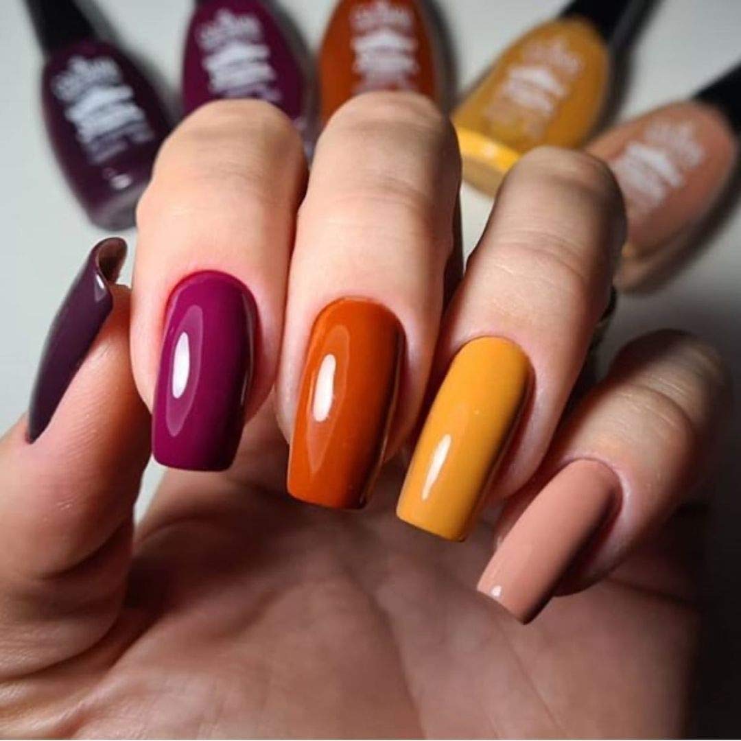 Vishine 12 Pcs Gel Nail Polish Kit, Orange Yellow Red Purple Gel Nail Polish Set Colors Collection Soak off LED Nail Lamp Base Top Coat & Matte Top Coat Gel Nail Kit 8ml
