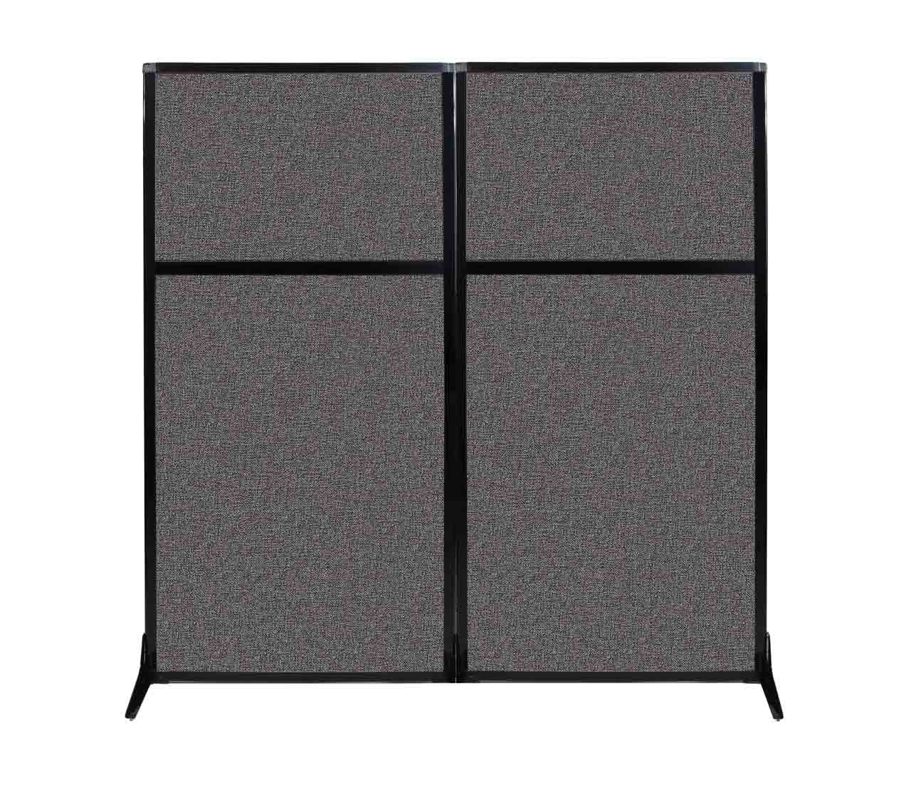 Versare Workstation Partition | Portable Wall Divider | Modern Office Cubicle | Free Standing Privacy Screen | Flexible Work Space | 66" x 70" Charcoal Gray Fabric Panels