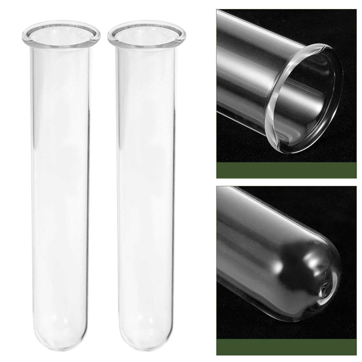 JOINPAYA 4pcs Glass Propagation Tubes Hydroponic Plant Test Tube Vases 2.5x3x18cm for Desktop Terrarium and Wall Terrarium Supplies