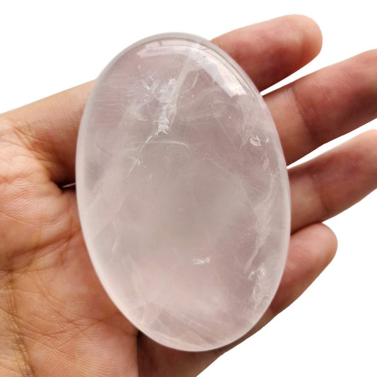 Loveliome Natural Rock Quartz Oval Polished Worry Stones, Healing Crystal Indoor Fountain Stones Massage Energy Anxiety Relief Items