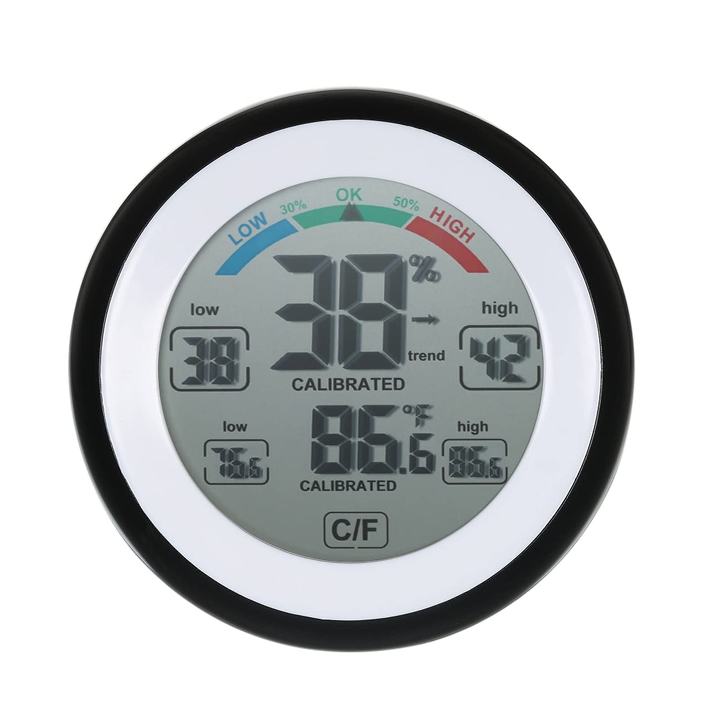 Digital Thermometer Hygrometer Temperature Humidity Meter Max Min Value Trend Display