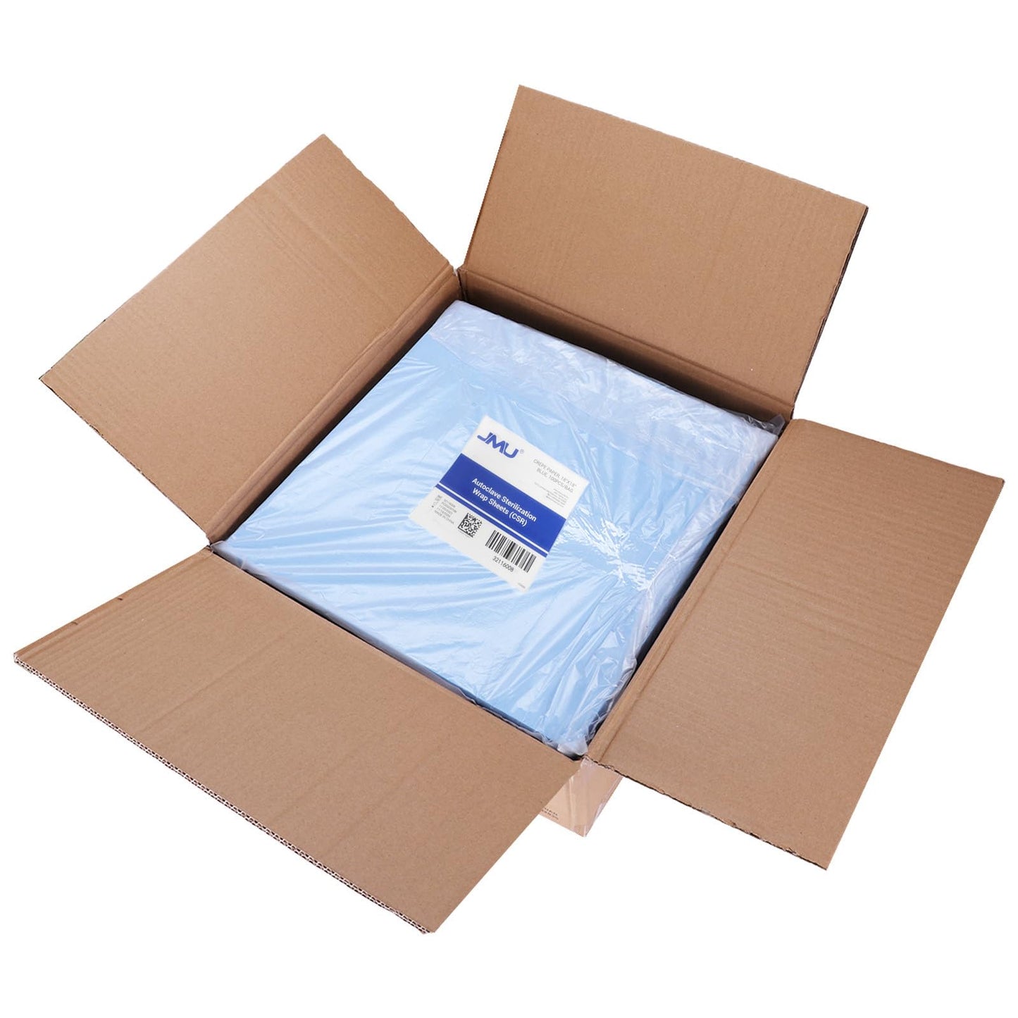 JMU 1000pcs Autoclave CSR Sterilization Wrap 18" x 18" Cellulose Paper, Sterilization with Steam & EO, 60g Blue Non-Sterile Pads