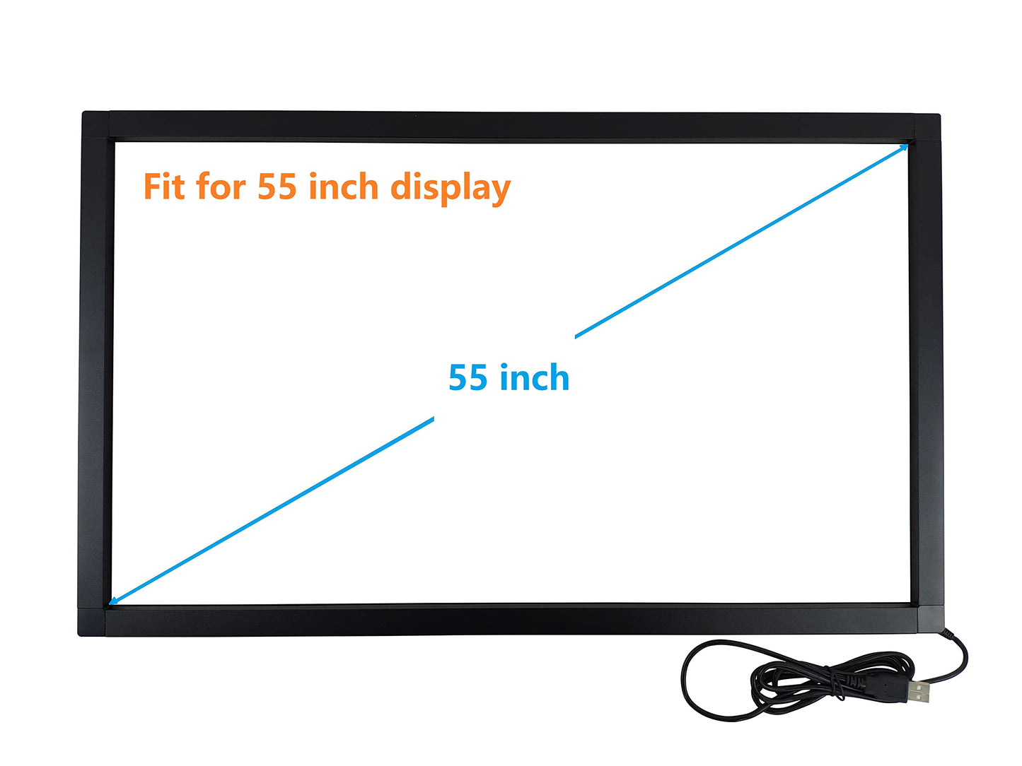 DeYoWo 55 Inch 10 Points Interactive Infrared IR Touch Screen Overlay Frame Free Driver, Design for Touch TV, Touch Monitor, Interactive White Board, Touch Kiosks and Digital Signage