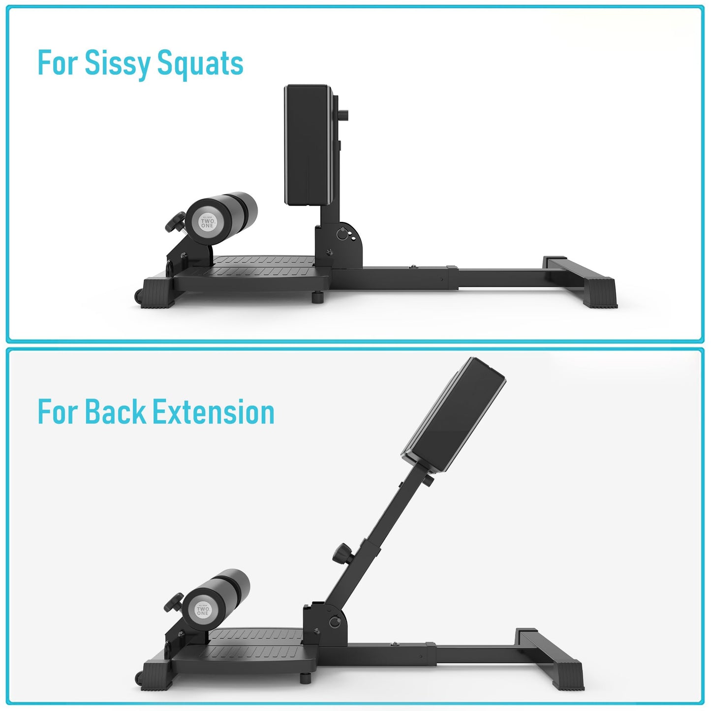 leikefitness Sissy Squat Machine, Deluxe Multi-Function Deep Sissy Squat Bench Workout Station, Leg Exercise Machine for Home Gym (Black-8300)