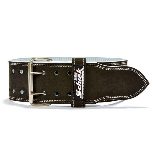 Schiek Sports Leather 6010 Competition Power Lifting Belt - 9 mm Suede Leather Gym Belt - Weightlifting Belt