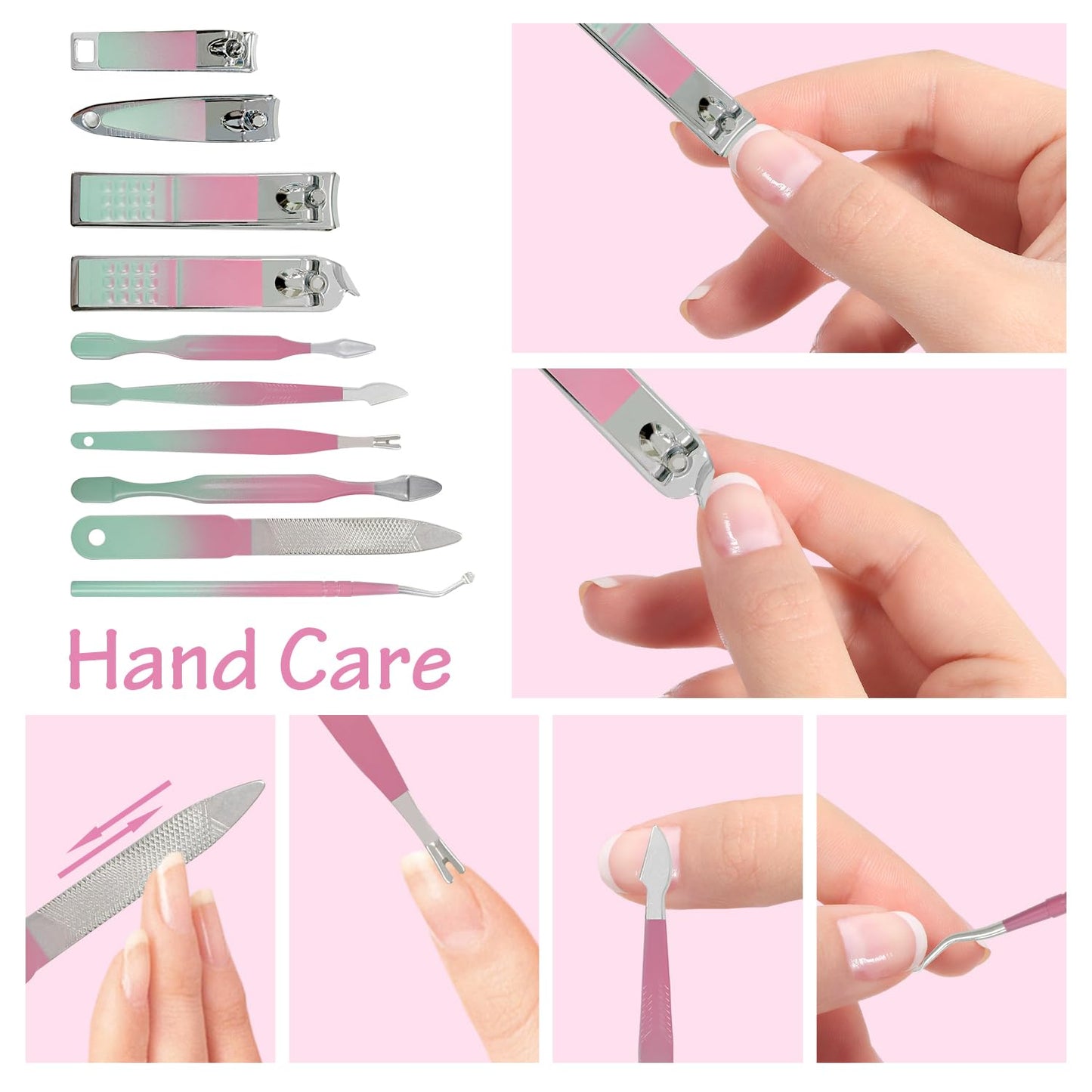 Nail Clippers Set 30 Pcs Professional Grooming Kits, Fingernail and Toenail Clipper Cutters, Ear Wax Removal Kit, Pedicure Tools, Manicure Tools with Luxurious Travel Case