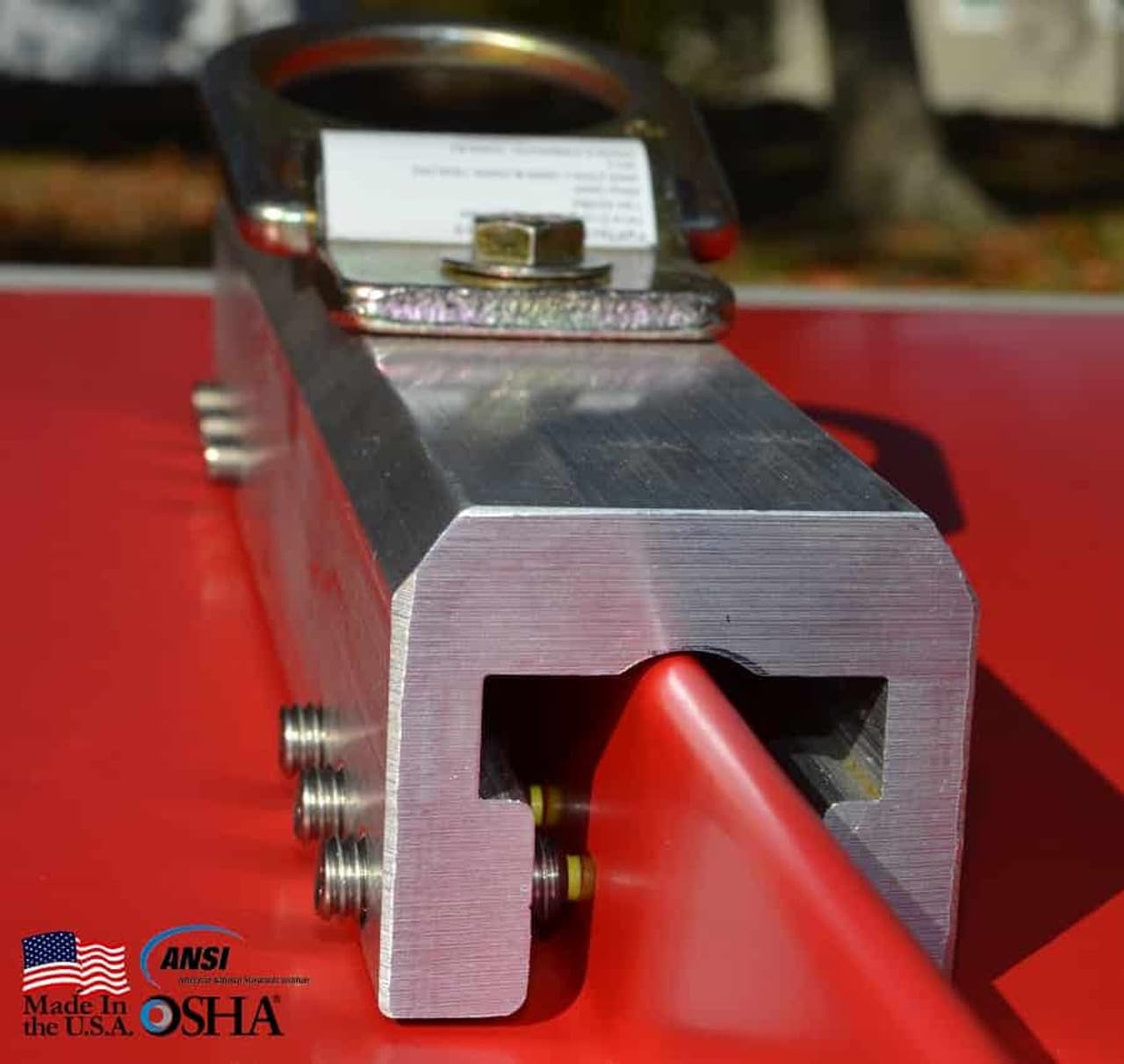 Nylon-Tipped SSRA1 Standing Seam Roof Anchor – OSHA Compliant Fall Protection | Fits Most Standing Seam Metal Roofs | Removable, Reusable Anchor Point with Nylon-Tipped Set Screws | Made in USA
