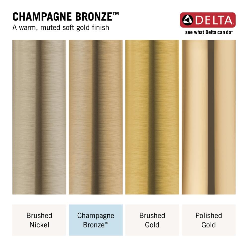 Delta Daneri Brushed Gold Kitchen Faucet with Pull-Out Sprayer, Modern Single Hole Kitchen Sink, Single Handle, Champagne Bronze 16879-CZ-DST