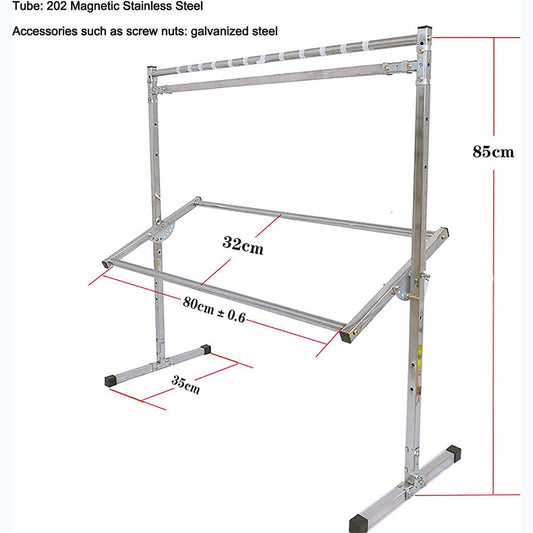ELUKHT Embroidery Stand, Adjustable Stainless Steel Embroidery Stand for Cross Stitch and Sewing, Ideal Floor Frame and Lap Table for Art and Craft Projects.