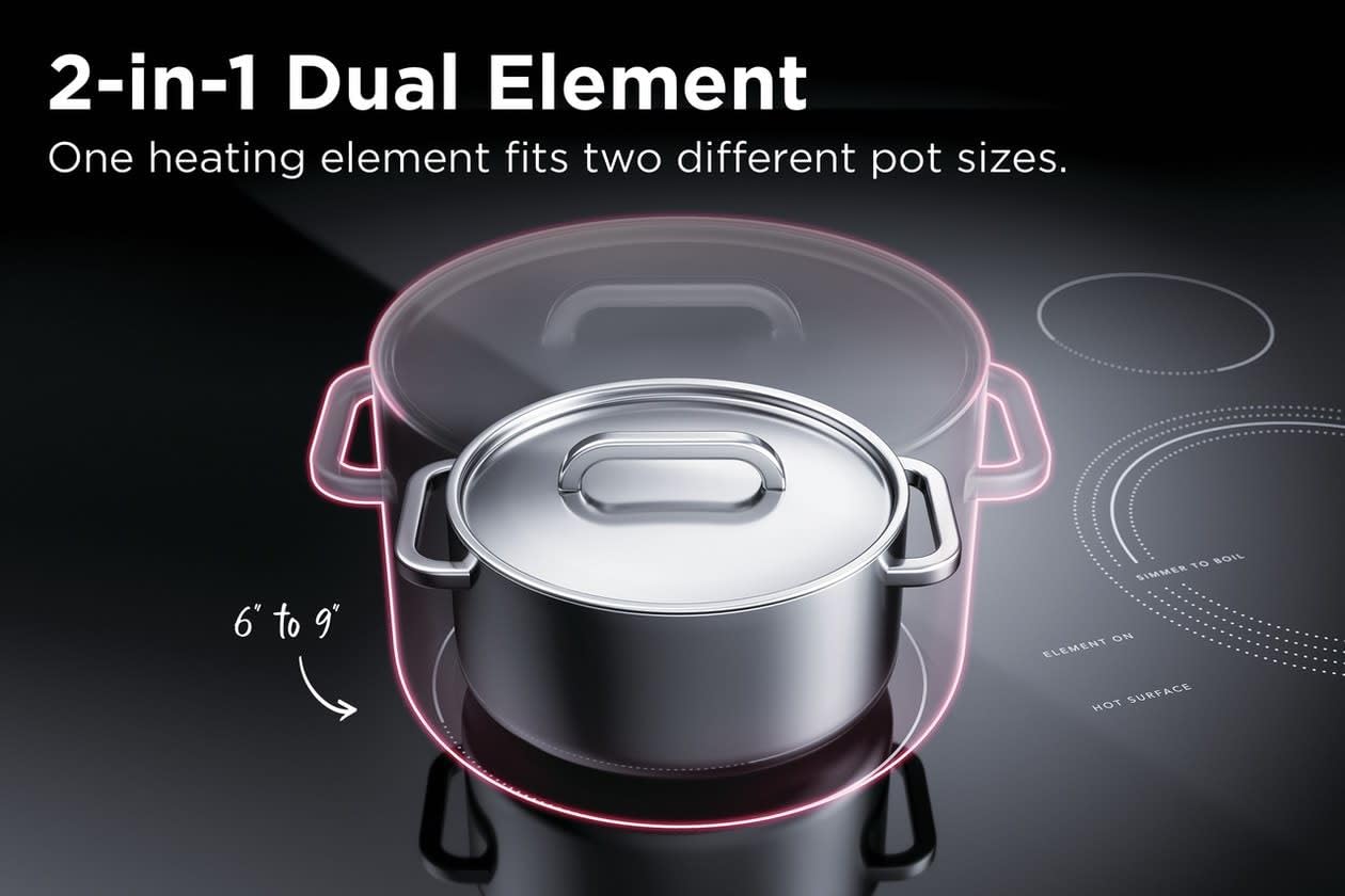Frigidaire FCRE3083AS 30 in. 5.3 cu. ft. 5 Burner Element Freestanding Self-Cleaning Electric Range in Stainless Steel with Air Fry