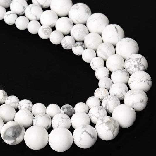 Song Xi Howlite Beads White Turquoise 8mm Natural Stone Beads for Jewelry Making Gemstone Beads