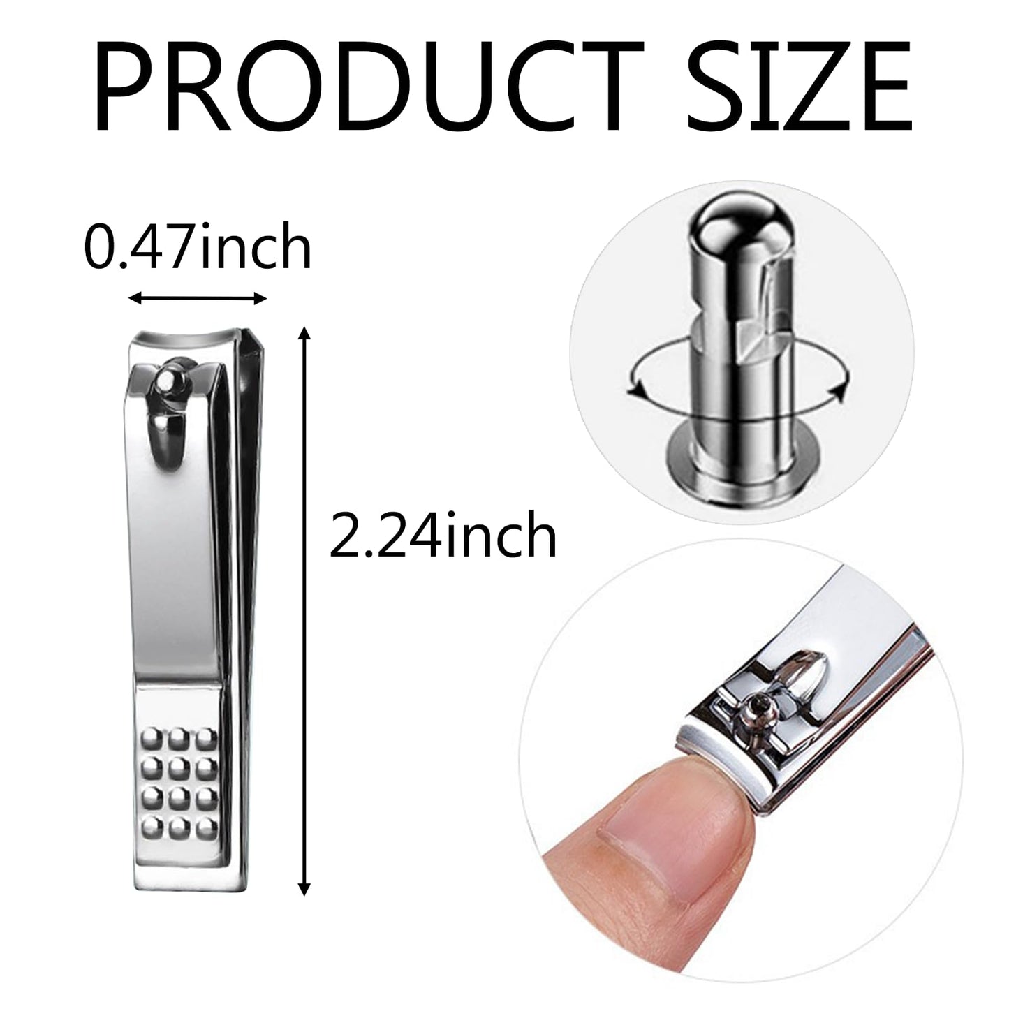 18 PCS Stainless Steel Nail Clipper Cutter Fingernails Toenail Clipper Cutter Set Black Sliver Men Women Travel Party Favor