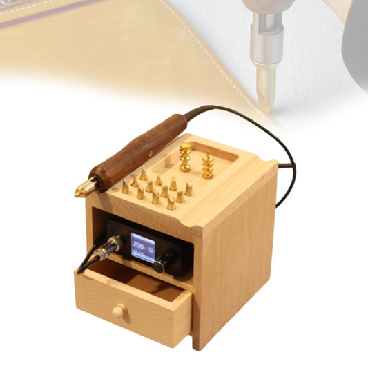 High Grade Processing/Digital Craft Tool/Electric Leather Edge Creaser/Skiving Machine with 14 Marking Buttons for Polishing and Art Hide Material Handcraft Job(One)