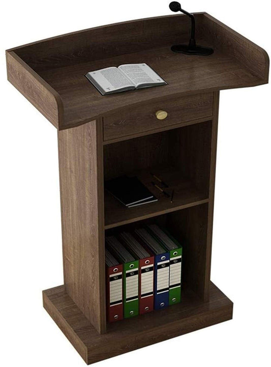 Lectern Podium Stand, Podium Speaking Taiwan Ceremonial Lectern Desk Simple Modern Welcome Shopping Guide Reception Customer Desk Host Stage Presentation Lectern (Color : White, Size : Without Drawer)