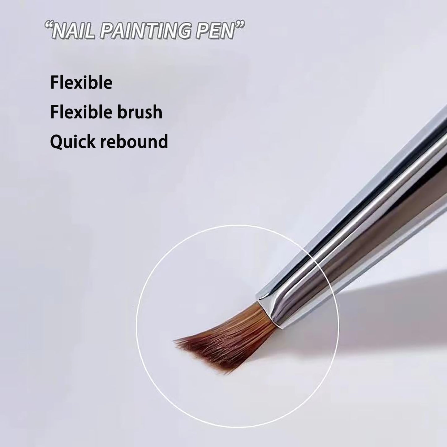 Nail Brush for Drawing Petals and Butterflies, Watercolor Paint Brushes for Oil Painting, Acrylic Paint Brushes（1 PACK） (Tan)