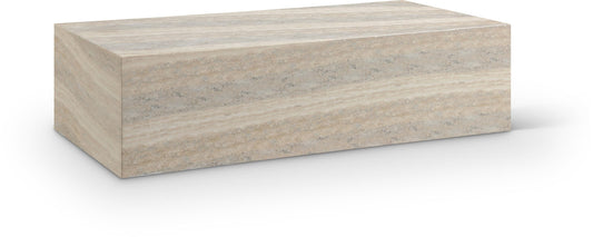 Meridian Furniture Piazza Travertine Finish Concrete Indoor/Outdoor Coffee Table