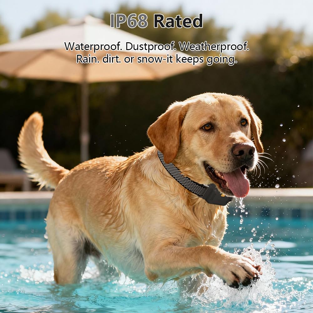 Tilatumo GPS Dog Collar Fence System: Real-Time GPS Tracking, Health Monitoring, Virtual Fence, IPx7 Waterproof Design for Dogs and Multi-Pets [1-Year Free Subscription, $10/Year for Future]