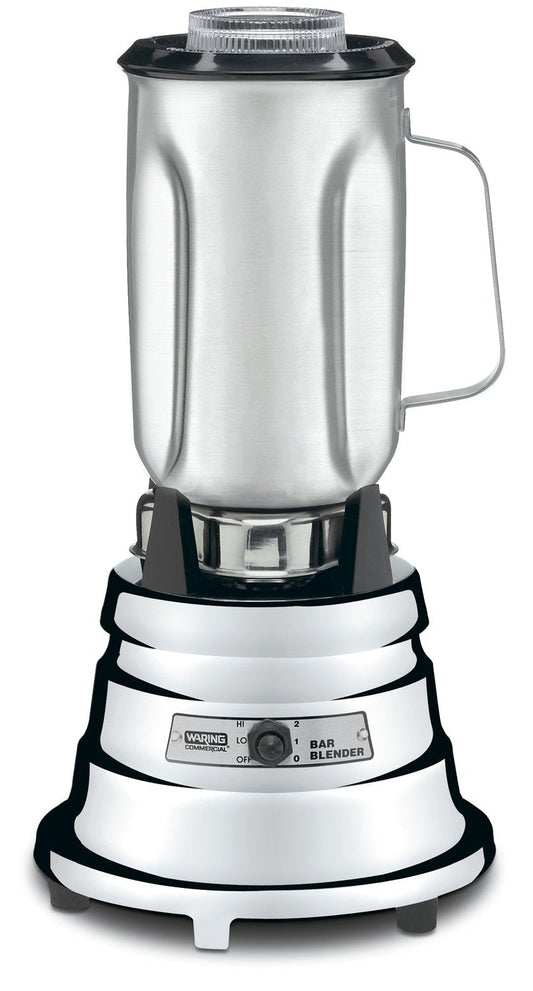 Waring Commercial BB900S 1/2 HP Chrome Bar Blender with 32-Ounce Stainless Steel Container, 1-Quart, Silver