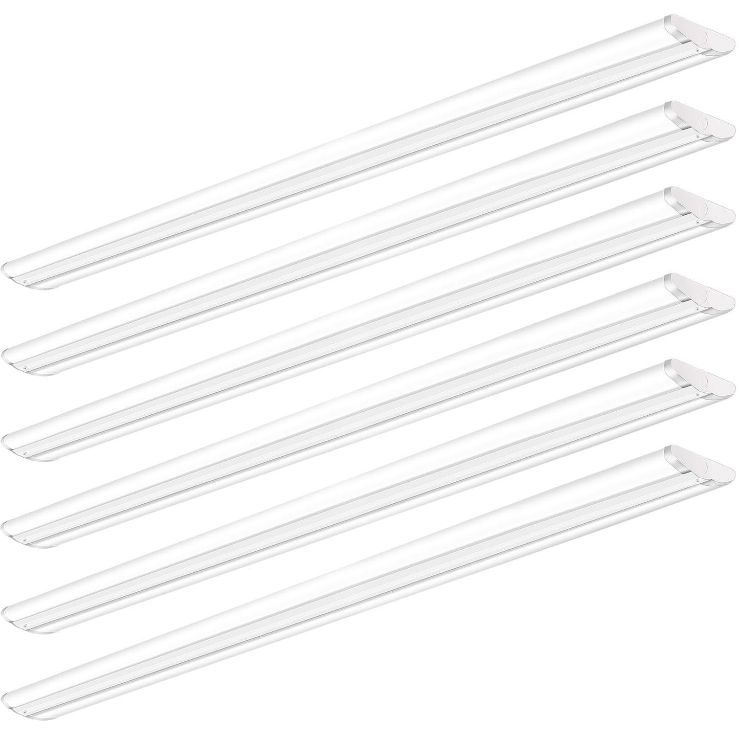 ANTLUX 8FT LED Shop Light, Ultra Slim LED Wraparound 110W [6-lamp T8 Fluorescent Equiv.], 12500LM, 5000K, Commercial 8 Foot Strip Light, Flush Mount Garage Office Warehouse Ceiling Lighting, 6 Pack