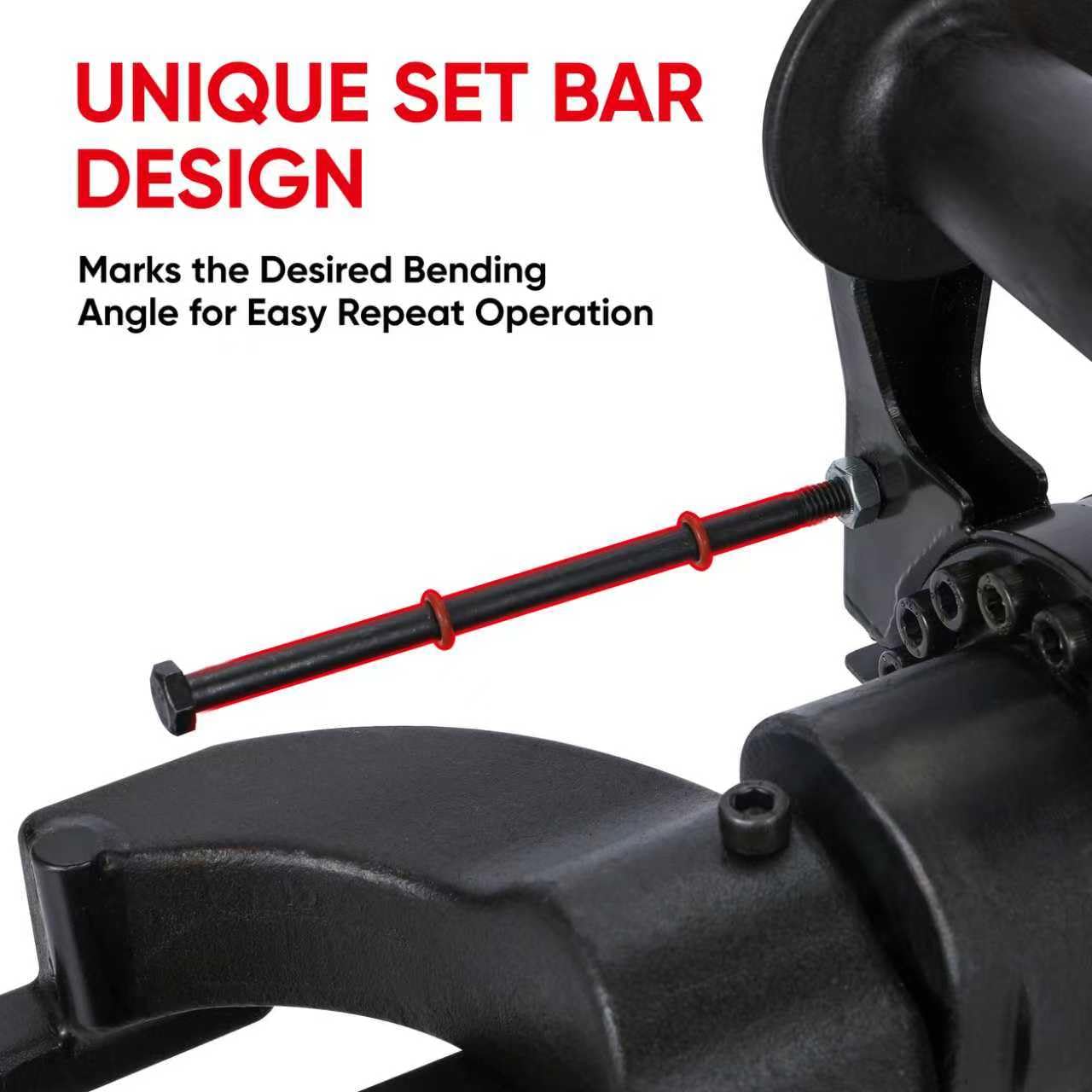 Electric Hydraulic Rebar Bender, 1500W 120V Portable Rebar Bender, Bending up to 1″ (#8, 25mm) Rebar, Lightweight 30 lb Aluminum Body, NRB-25 (NRB-25 Red)
