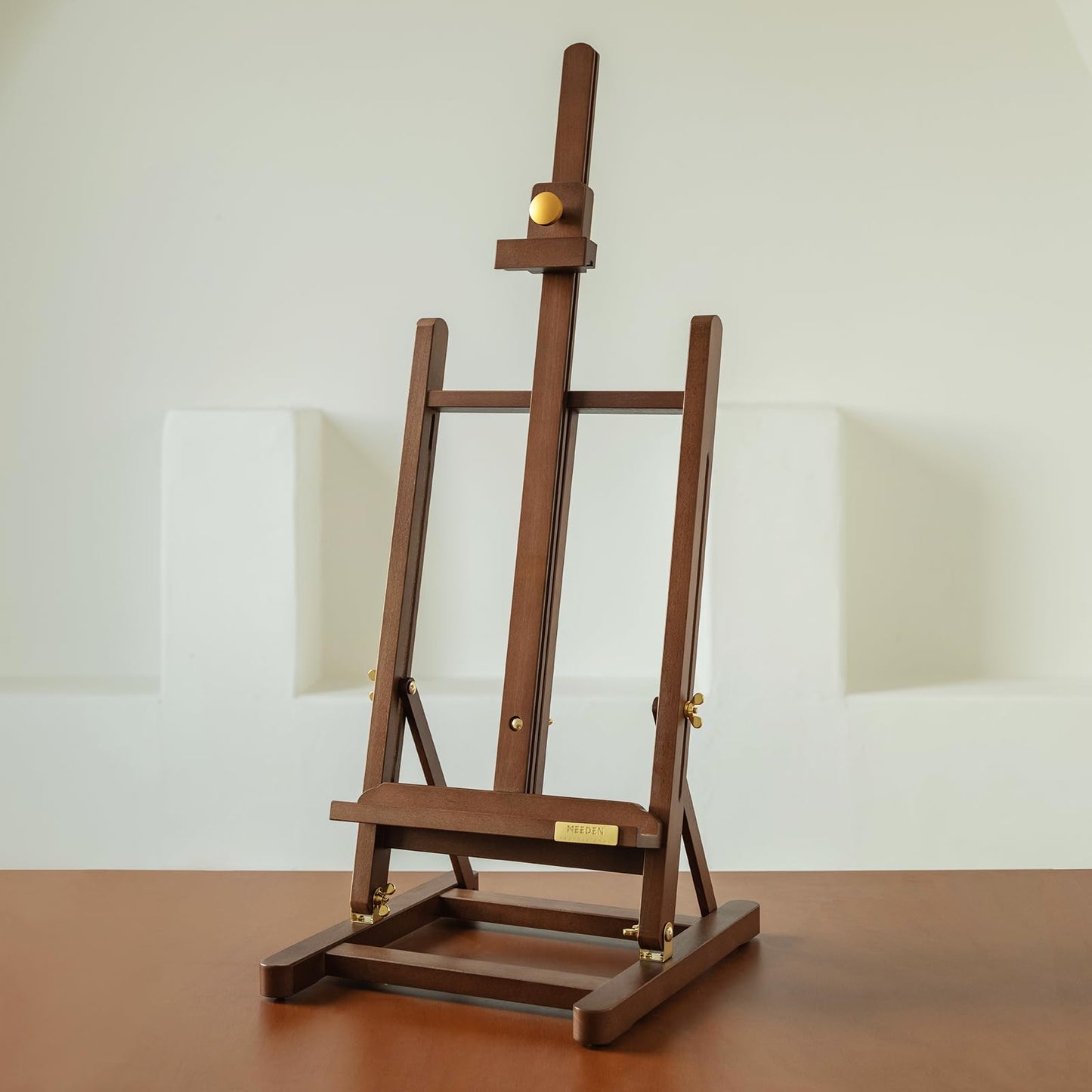 MEEDEN PRO Large Tabletop Painting Easel - Assembly-Free Desktop Art Easel for Canvas Up to 27.5" - H Frame Adjustable Beech Wood Stand Easel for Painting