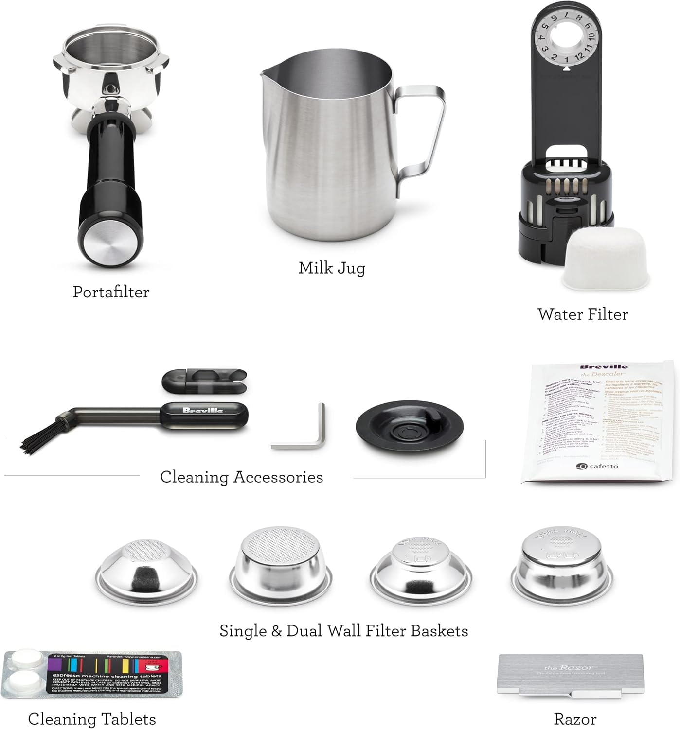 Breville Barista Express Impress Espresso Machine BES876DBL, Damson Blue