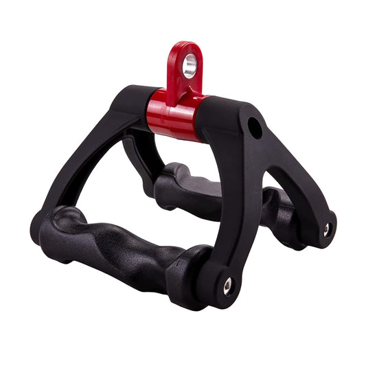HXD-ERGO Double D Handle for Cable Machine - Ergonomic Row Handle Cable Attachment - Triangle V Bar Grip LAT PullDown Attachments for Home Gym