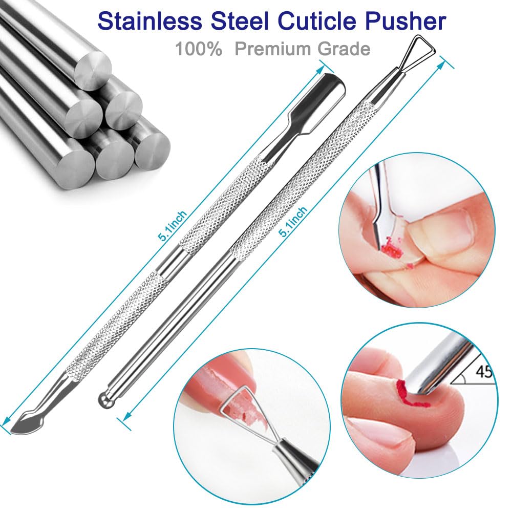 Pingispower Nail Files and Buffers, 20PCS Professional Nail File & Nail Polishing Buffer Block for Natural Nails, 100/180 & 600/3000 Grit Double Sided & Reusable Manicure Kit for Women at Home Salon