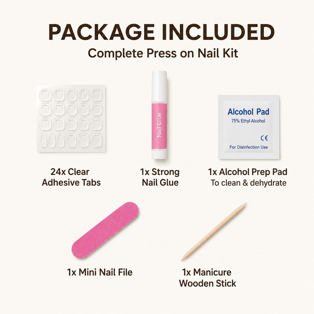 Press On Nails Almond Medium, Handmade Red Champagne Acrylic Fake Nails, Cherry Blossom Sakura Floral Design, Reusable Glossy, Custom Made to Order
