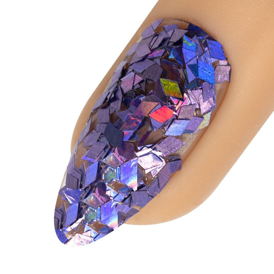 Young Nails Art Glitters - Premium Loose Nail Glitter Powder for Acrylic Nails & Gel Nails, Nail Sequins, Nail Sparkles, Nail Art Powder, Fine & Chunky Glitter, Durable, Bat Out of Hell, 1 oz