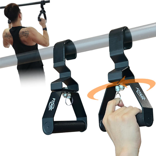 Fitarc Neutral Grip Pull Up Handles, Wrist Shoulder Elbow Friendly, 12 Angle Adjustable Lat Pulldown Handle Rowing Grips, 2Pcs, Patented