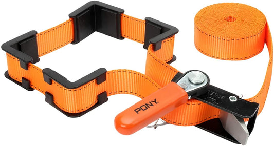 Pony Jorgensen 1215 Adjustable Band Clamp for Woodworking and Framing, 15-Foot Strap, Self-locking Ratcheting Handle