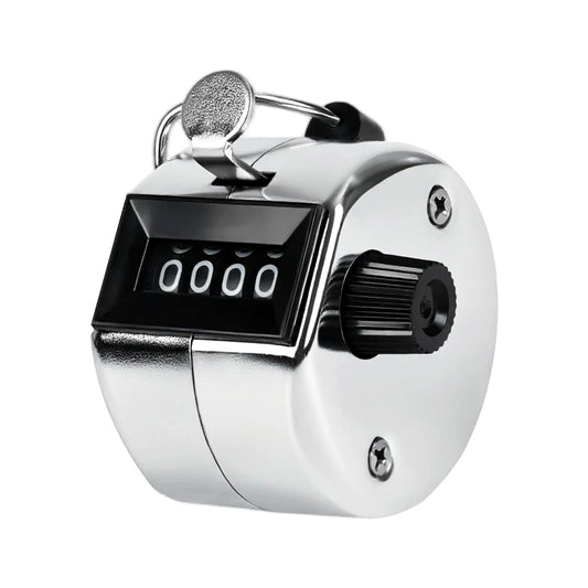 LKbeuuu Metal Handheld Tally Counter, Clicker Counter with 4 Digit Display, Hand Mechanical Counter for Counting, Golf, Baseball, Knitting, Coaching, Fishing and Laps